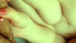 Hot POV handjob and huge cum on my titties 😍