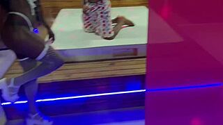 backstage with latina brunette teen giving anal for the first time in red