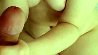 Hot POV handjob and huge cum on my titties 😍