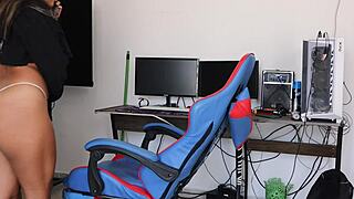 My cheating girlfriend chats with her man while screwing her lover