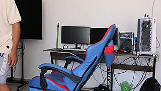 My cheating girlfriend chats with her man while screwing her lover