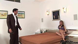 My busty step daughter got cum all over her face