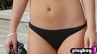 Petite babes posed naked after striptease