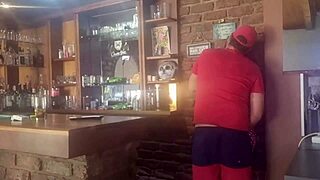 brunette milf doggystyle fingering