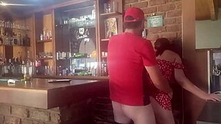 brunette milf doggystyle fingering