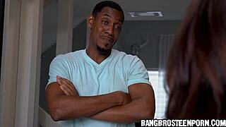 Nico Luva gives a personal wash service with her pretty tits and monster cock blowjob.