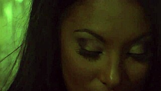 Lesbo Fuck Over The Rain with Strapon and Licking