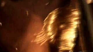 Lovely brunette dances gracefully