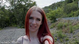 Wow! Redhead’s Wild Blowjob and Piss Play in Forest