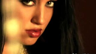 Lovely brunette dances gracefully