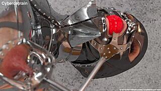 Captured by sister for intense 3D metal bondage fetish