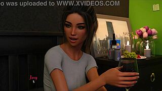 i'm playing being a dik and this chick's big tits are huge in her sexy outfit