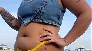 Made Him Hard at the Beach With My Flashing Moves, Oh Yeah!