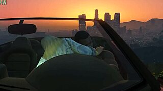 In GTA 5, Franklin picks up a hooker for some car action.