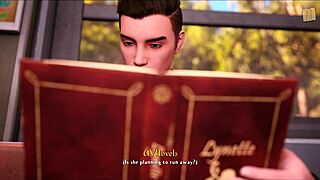 big tits 3d babe in cute outfit teases with curvy body on dik route