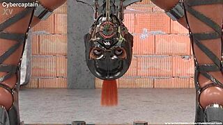 Captured by sister for intense 3D metal bondage fetish