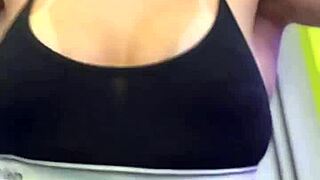 In the building gym, residents pass by and notice my excited, hard nipples.