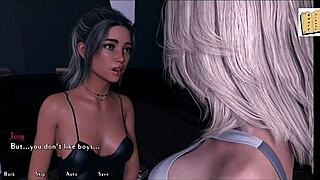 curvy cutie in sexy outfit shows off big tits in 3d