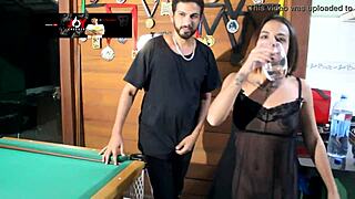 Lost the snooker game to the woman and the friend