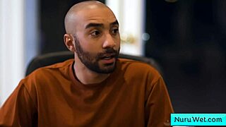 black horny beauty masseuse gives wet nuru massage with oliver davis mocha menage!