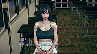 Polyturnon 11 features cute 3d outfit in monster cock creampie game