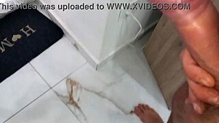Risky Shower Cumshot With Stepmother's Huge Cock
