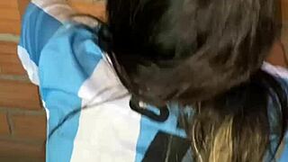 Fucking My Cheating Argentine Neighbor on the Terrace!