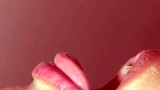 cheating wife swallows cum in mouth close up