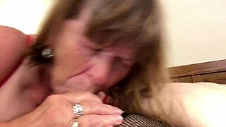 granny carmen angel masters deepthroat in red hot outfit