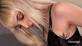 Teenager experiences interracial cuckold creampie and swallow.