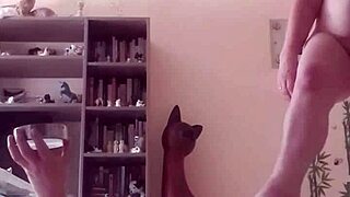 outdoor femdom session with slave at home and in forest