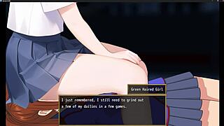 green haired girl dominates with intense facesitting