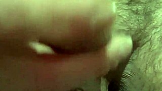 Solo guy plays with foreskin and balls then shoots load into camera