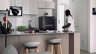 trailer of gold digger turista with hung macho in interracial action