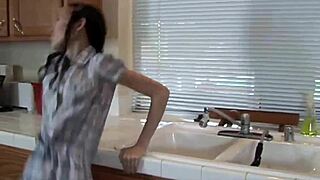 Petite teen fingers her pussy and masturbates wildly!