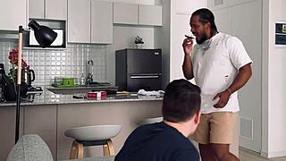 trailer of gold digger turista with hung macho in interracial action