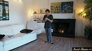 Inked stepdaughter enjoys stepdad's attention