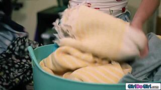 My Busty Petite 18+ Roommate Craves Strapon Spanking and Oral