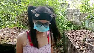 hard fucked outside pussy in creepy abandoned spot quick