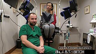 Kalani Luana, sucking twice before doctor bangs her in POV