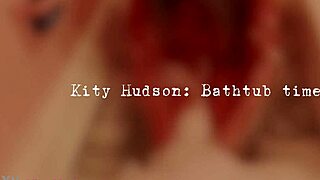 Kity Hudson Soaks in Bath Tub for Solo Mature Fun.