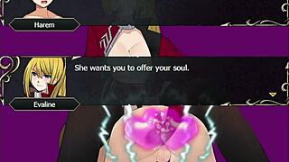 confident princess breaks hero with femdom anal and footjob...