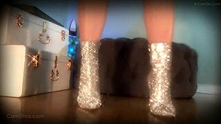 Blonde cutie begged for massage but craved sensual cock and cum