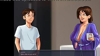 Summer Time Saga with Jenny and stepmom in steamy shower. Their wet encounter is epic!