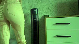 Wow! Watch Her Desperate Pee Soak Through Tight Jeans!