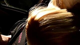 Spanish girl Stefanni Tarrago fucks French big cock in car