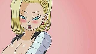 Mind control with Android 18 in this cartoon parody
