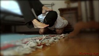 mistress has her submissive worship her in femdom session