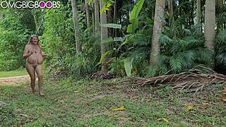 Sexy blonde wife with macromastia teases with big nipples. Her hairy beaver drives me wild!