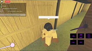 Latina girl experiences intense anal assfucking with monster bbc in roblox game